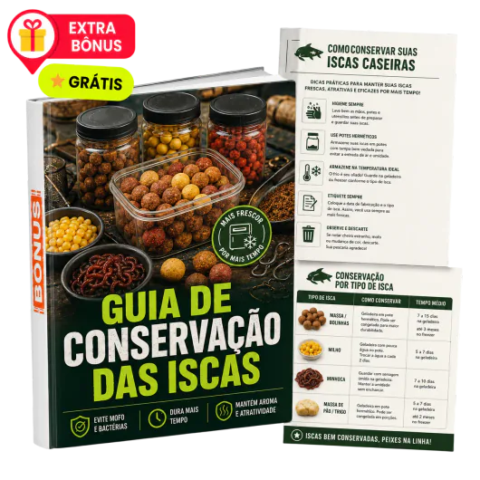 Mockup do bônus 1 — Guia de Conservação das Iscas